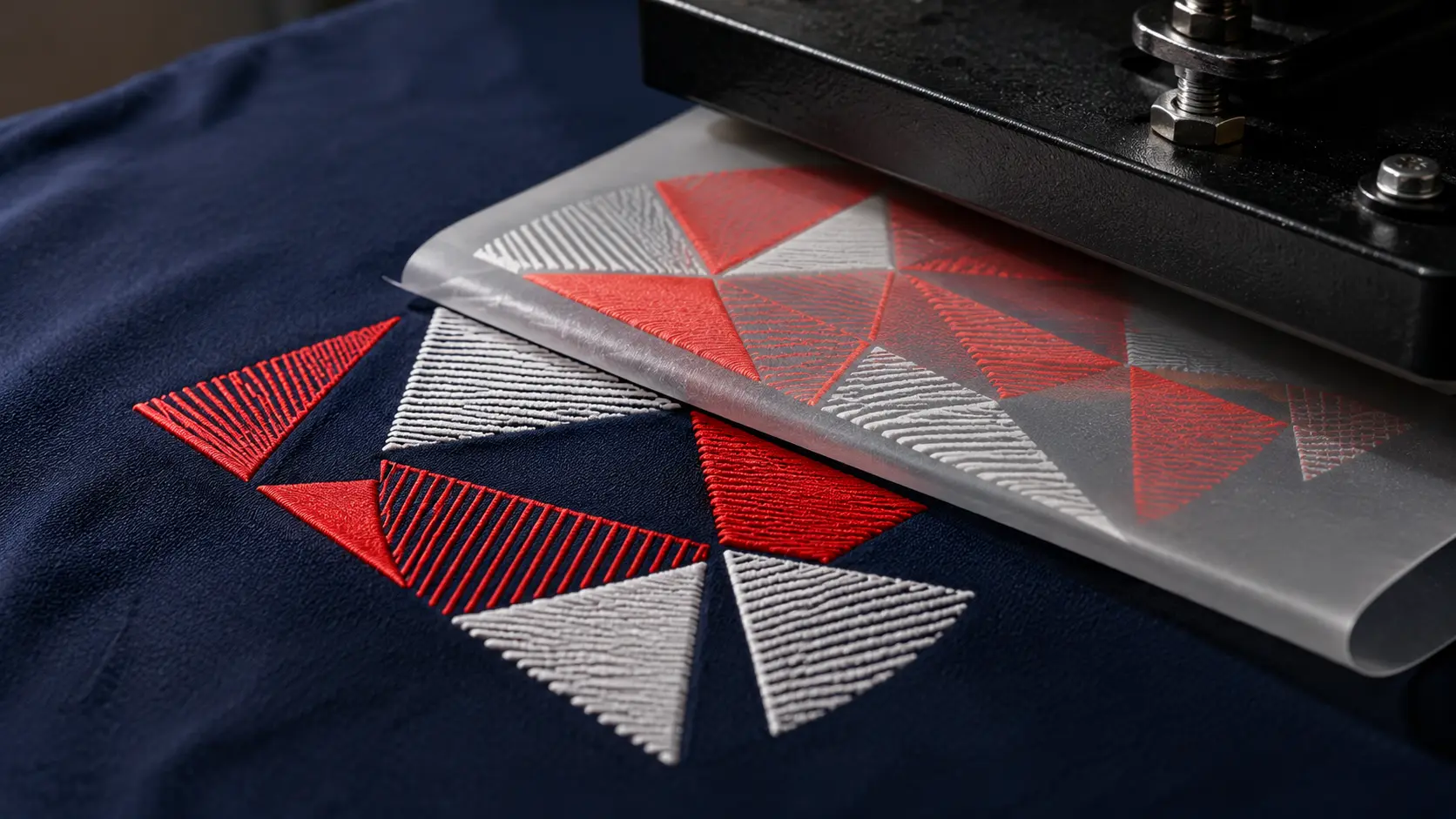 Imprimare DTF pe textil — detaliu transfer color
