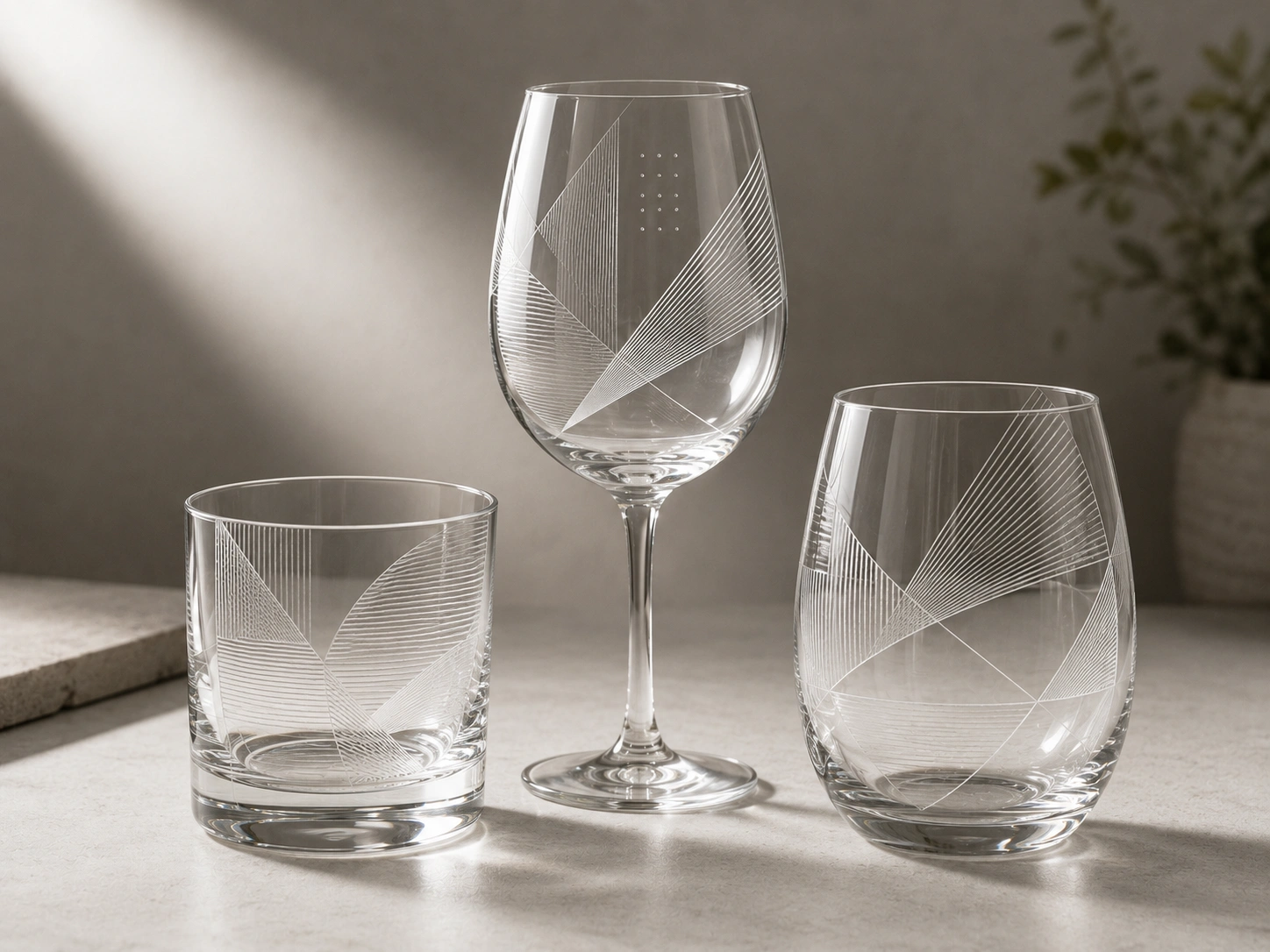 Pahare și drinkware gravate laser elegant